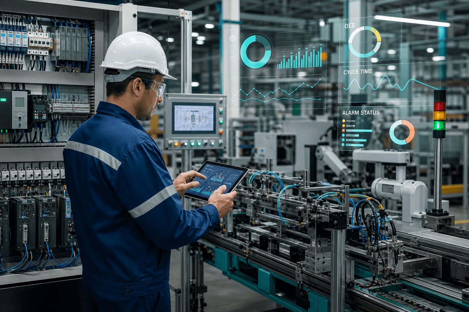 Automatizacion industrial con control y supervision de linea