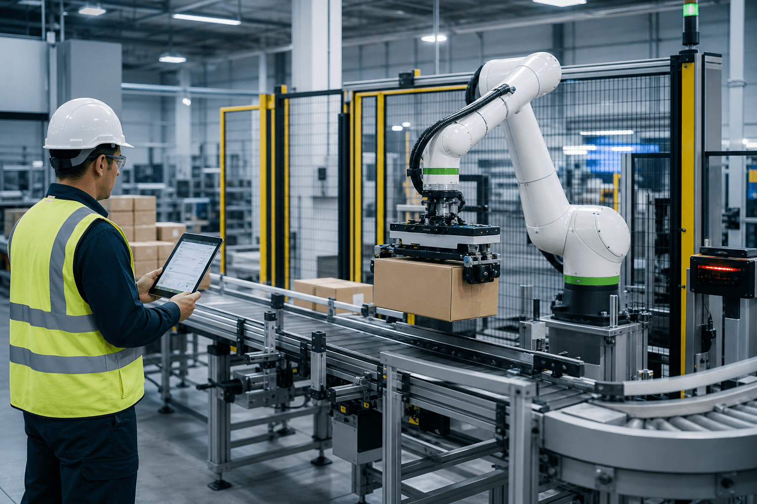 Celda robotica industrial para tareas repetitivas
